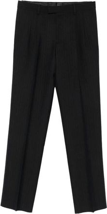 Lardini Broeken, Heren, Zwart, M, Katoen, Gestreepte Pantalon op Maat