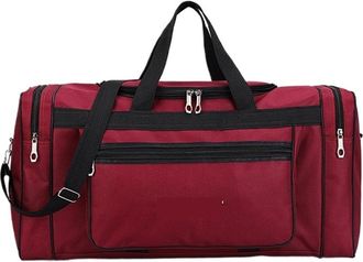 Generic Compatible For Travel Duffel Bag Carry On Luggage Tote Large Capacity Weekender Gym Sport Holdall Overnight Pouches(Red B)
