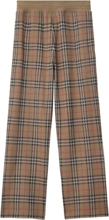 Burberry Straight Trousers, male, Beige, M, Check Track Trousers