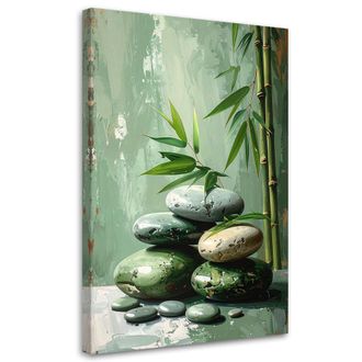 Feeby Impresi&oacute;n De Imagen, Piedras Zen Spa Bamb&uacute; Imitaci&oacute;n Pintura, 80x120