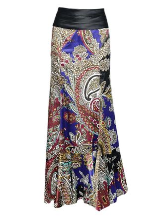 Cavalli paisley-print skirt - women - Polyester/Elastane/Polyester/Elastane - S - Black