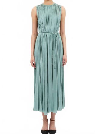 Ulla Johnson Fianna Pleated Midi Dress In Sea Glass
