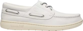 Timberland Portofino Pier, Mens Boat Shoe, White Full Grain, 10.5 UK