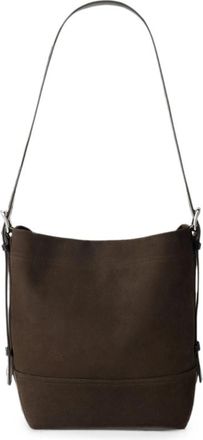 Christophe Lemaire Small Belted Tote Bag In Alpaca Nubuck