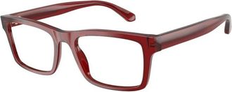 Emporio Armani Optical Frame - Heren - Brillen - Rood - 54 MM - Accessoires