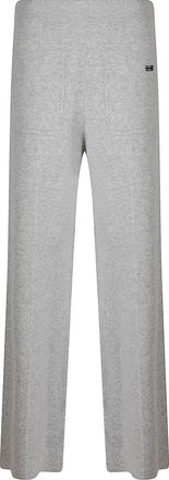 Victoria Beckham Knit Alina Heathered High-Waist Wide-Leg Pants