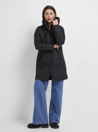 Hunter Womens Lightweight medium-length raincoat