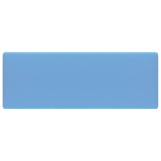 Berkfield Home Luxury Basin Overflow Square Matt Light Blue 41x41 cm Ceramic