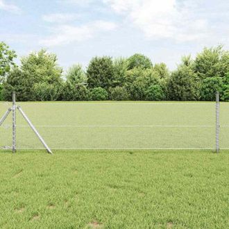 vidaXL Cerca Hexagonal Plateado 0.8 X 100 M Acero Galvanizado Vidaxl