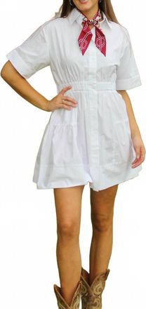 Olivaceous Whitney Collared Dress In White