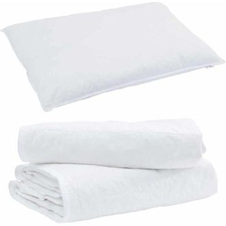 vidaXL Vidaxl - Juego De Edred&oacute;n Con Almohada 2 Pcs Blanco 135 X 200 Cm Plumas