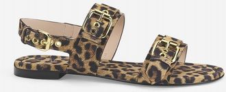 AGL Summer Multi Buckles Sandal in Leo Print at Nordstrom, Size 36