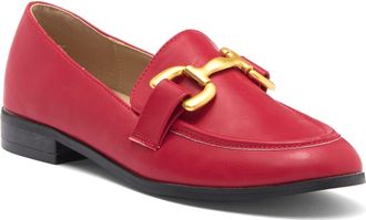 Elle Georgina Buckle Loafer in Red at Nordstrom Rack, Size 11