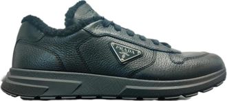 Prada Sneakers, male, Black, 8 UK, Re-nylon and Leather Low-Top Trainers