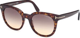 Tom Ford Moira Zonnebril - Dames - Zonnebrillen - Veelkleurig - 53 MM - Accessoires