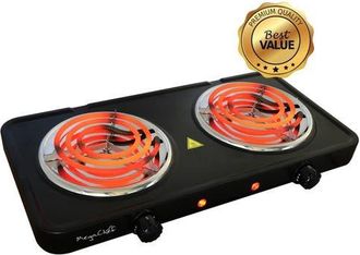 MegaChef Electric Dual Coil Burner Cooktop Buffet Range in Black at Nordstrom