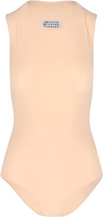 Maison Margiela Sleeveless Bodysuit With Round Neckline And Seamless Finish