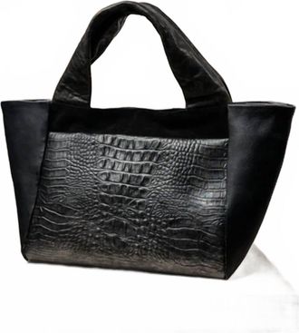 Daniella Lehavi Womens Aspen Shoppers Bag In Pewter Croc