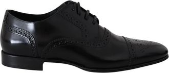 Dolce & Gabbana Derby Formele Oxford Wingtip Schoenen - Heren - Nette schoenen - Zwart - 39 EU - Leer - Schoenen