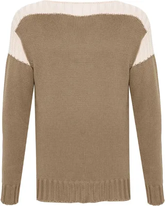 Fendi FF-motif sweater - men - Cotton/Cashmere - 46 - Brown