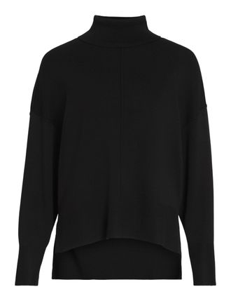 Vila Womens Viostria Rollneck L/S Knit Top-noos Pullover Sweater, Black Beauty, XS