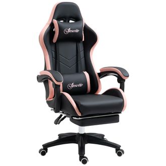 Vinsetto Vinsetto - Sedia Da Gaming Ad Altezza Regolabile Con Poggiatesta Rosa Nero