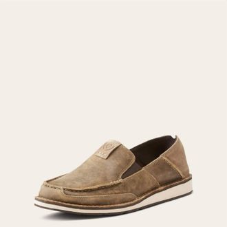 Ariat Mens Leather Cruiser Slip On In Beige