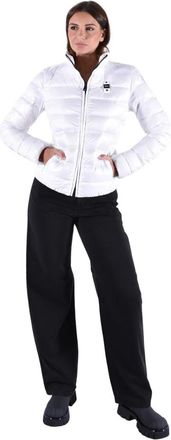 Blauer Quilted Striped Down Jacket - Dames - Winterjassen - Wit - XS - Leer - Jassen
