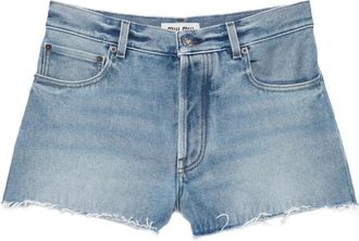 Miu Miu Raw-cut Denim Shorts