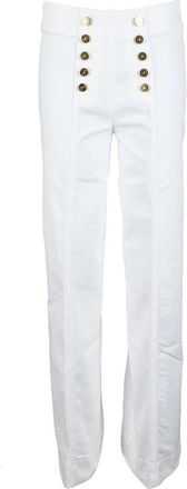 Seafarer High-Waisted White Jeans