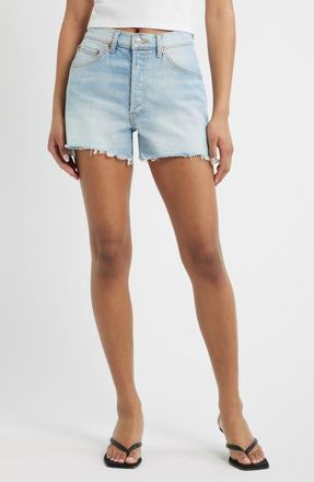 Re/Done 50s High Waist Denim Cutoff Shorts in Silver Springs at Nordstrom, Size 23
