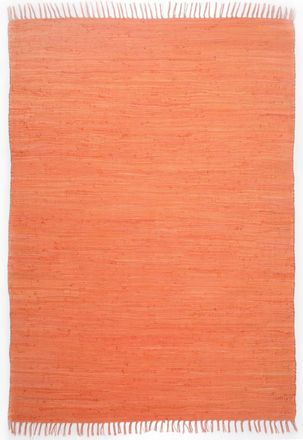 THEKO Alfombra reversible de algod&oacute;n tejida a mano - naranja - 120x180 cm