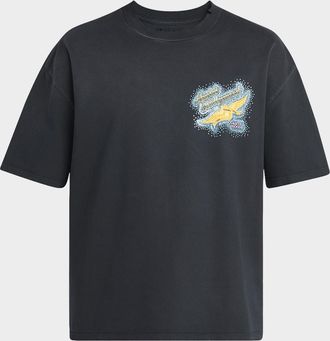 Amiri Mens Crystal Amiri Wings T-Shirt