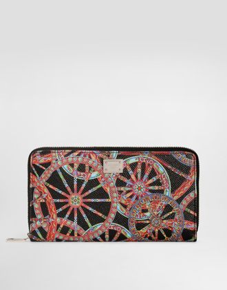Dolce & Gabbana Carretto-print Calfskin Wallet - Man Wallets And Small Leather Goods Multicolor Onesize