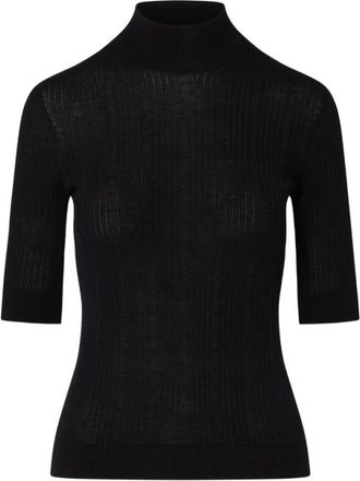 Liu Jo Jersey de Lana con Pedrer&iacute;a - Knitwear - Mujer - Negro - M