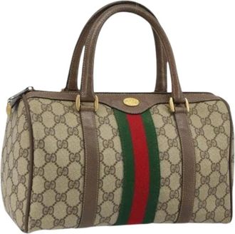 Gucci Pre-owned Handbags, female, Beige, Size: ONE SIZE Pre-owned Boston Bag