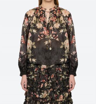 Sea New York Jolie Print Long Sleeve Top In Multi