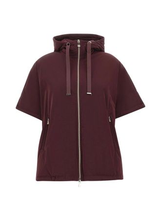 Elena Miro Cappetta Boxy Hooded Short-Sleeve Jacket