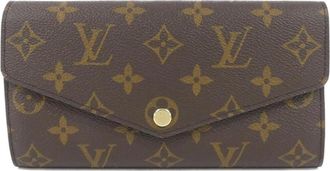 Louis Vuitton Monogram Blue Marron Coated Canvas Long Wallet (Bi-Fold) (Pre-Owned)
