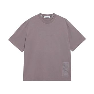Stone Island T-Shirts, male, Purple, Size: 2XL SS T-Shirt