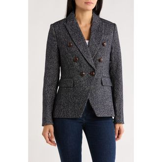Love Token Charles Double Breasted Blazer in Indigo at Nordstrom Rack, Size Medium