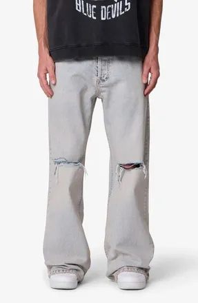 mnml Distressed Kick Flare Jeans in Light Blue at Nordstrom, Size 32