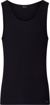 Hanro Cotton Essentials Cotton Tank Top in Black at Nordstrom, Size Xx-Large