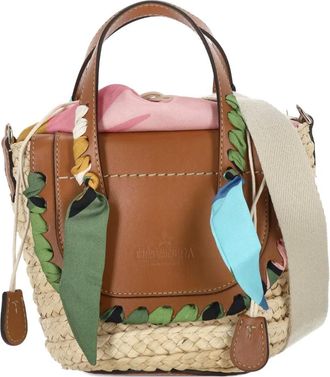 Cuba Lab logo-embossed tote bag - Brown