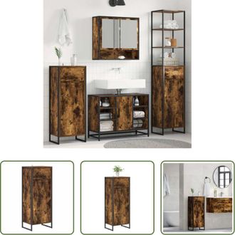 vidaXL Mobile da bagno con cassetto - Mobile da Bagno con cassetto Quercia Fumosa 40 x 30 x 100 cm