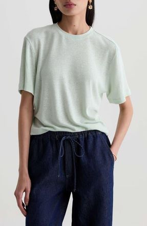 AG - Adriano Goldschmied Charli Boxy Linen Blend T-Shirt in Summer Vine at Nordstrom, Size X-Large