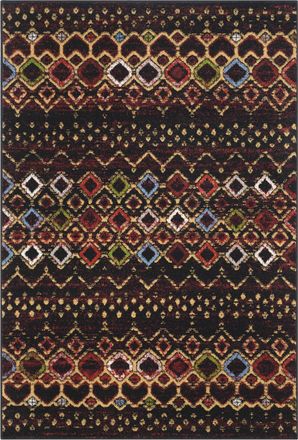 Safavieh Alfombra bohemio de polipropileno negro/multicolor, 122 x 183 cm