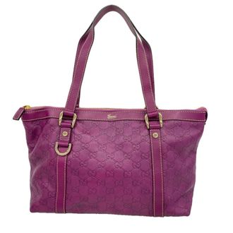 Gucci Purple Leather Tote Bag (Pre-Owned)