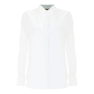 Kocca Shirts, female, White, Size: XL Polka Dot Cotton Shirt