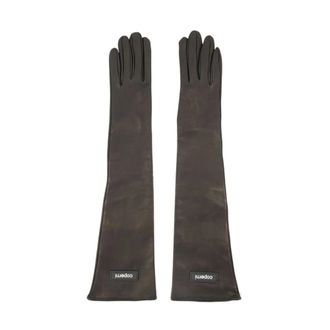 Coperni Long Patch Handschoenen - Dames - Accessoires - Zwart - Maat: ONE Size Leer